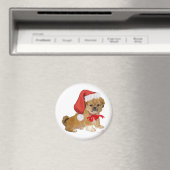 Pekingese Puppy Kerstmis Magneet (Insitu (Vaatwasser))