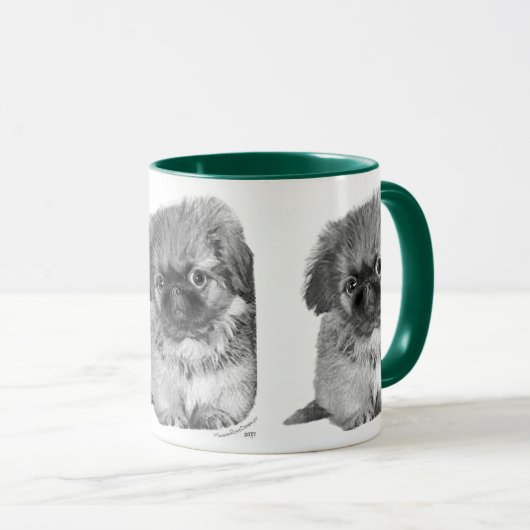 Pekingese Puppy Mok (Voorkant rechts)