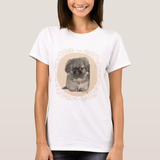 Pekingese Puppy T-shirt (Voorkant)