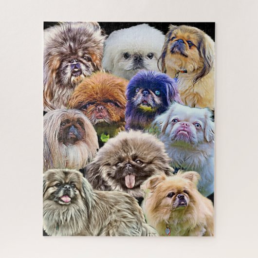 Pekingese Puzzle - een kunstwerk! Legpuzzel (Verticaal)