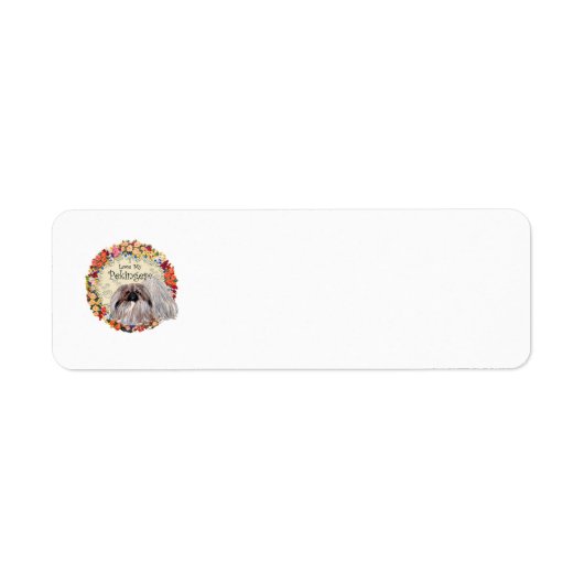 Pekingese Retouradreslabels Etiket (Voorkant)