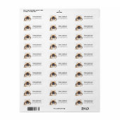 Pekingese Retouradreslabels Etiket (Full Sheet)
