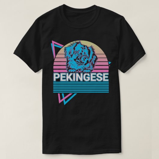 Pekingese Retro T-shirt (Design voorkant)