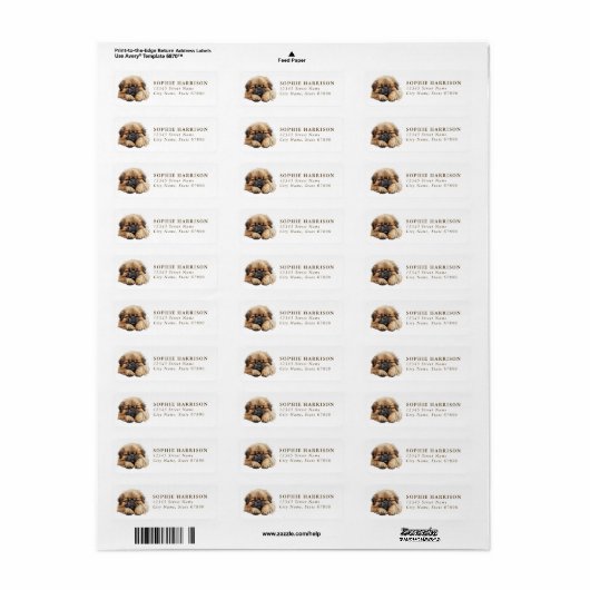 Pekingese Return Address Labels (Full Sheet)