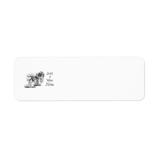Pekingese Return Address Labels (Voorkant)