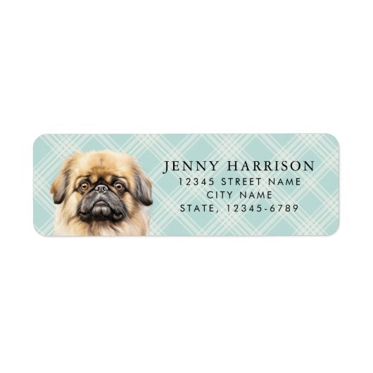 Pekingese Return Address Labels (Voorkant)