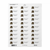 Pekingese Return-adres Etiket (Full Sheet)