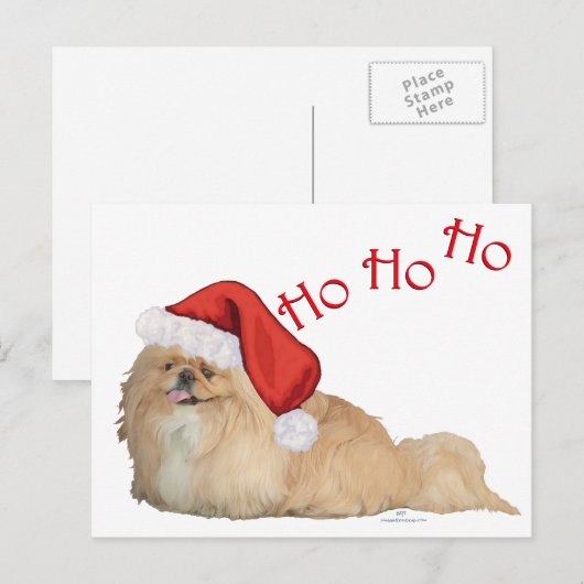 Pekingese Santa Claus Feestdagenkaart (Voorkant / Achterkant)