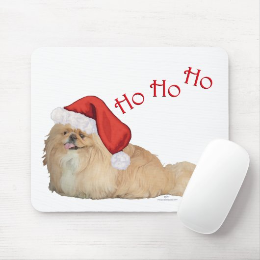 Pekingese Santa Claus Muismat (Met muis)
