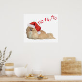 Pekingese Santa Claus Poster (Keuken)