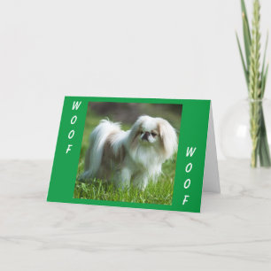 Pekingese Says WOOF (gefeliciteerde verjaardag) Kaart
