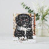 Pekingese schattige hond briefkaart (Staand voorkant)