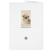 Pekingese schildering - Kute Original Dog Art (Achterkant)