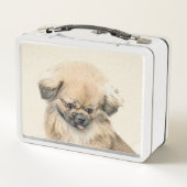 Pekingese schildering - Kute Original Dog Art (Achterkant)