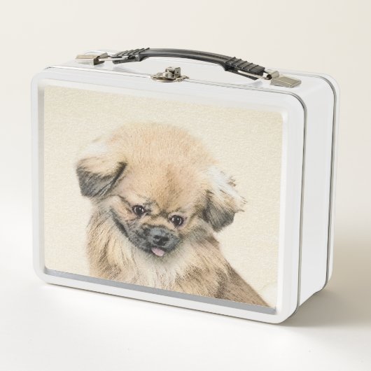 Pekingese schildering - Kute Original Dog Art (Voorkant)