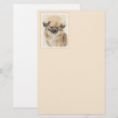 Pekingese schildering - Kute Original Dog Art (Voorkant / Achterkant)