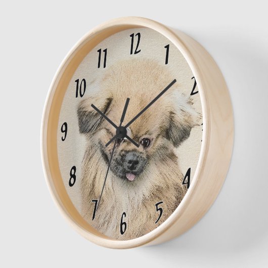 Pekingese schildering - Kute Original Dog Art (Hoek)
