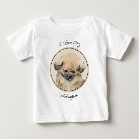 Pekingese schildering - Kute Original Dog Art (Voorkant)