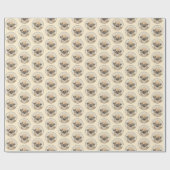 Pekingese schildering - Kute Original Dog Art Cadeaupapier (Vlak)