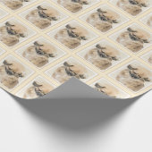 Pekingese schildering - Kute Original Dog Art Cadeaupapier (Hoek)