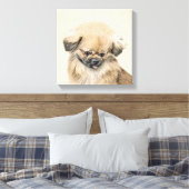 Pekingese schildering - Kute Original Dog Art Canvas Afdruk (Insitu (Slaapkamer))