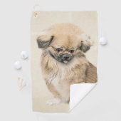 Pekingese schildering - Kute Original Dog Art Golfhanddoek (Insitu)