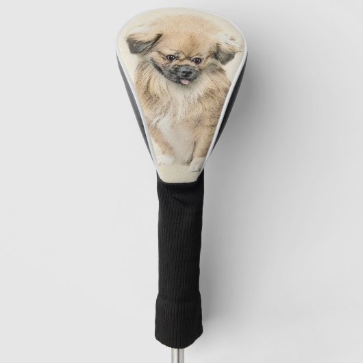 Pekingese schildering - Kute Original Dog Art Golfheadcover (Voorkant)