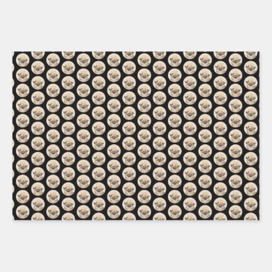 Pekingese schildering - Kute Original Dog Art Inpakpapier Vel (Voorkant 3)