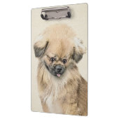 Pekingese schildering - Kute Original Dog Art Klembord (Links)