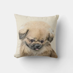 Pekingese schildering - Kute Original Dog Art Kussen