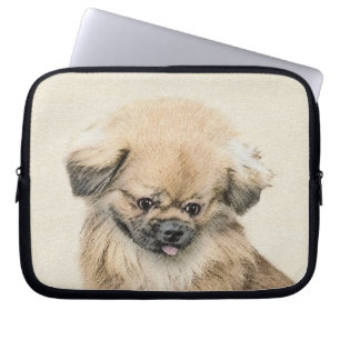 Pekingese schildering - Kute Original Dog Art Laptop Sleeve