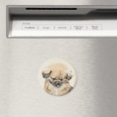 Pekingese schildering - Kute Original Dog Art Magneet (Insitu (Vaatwasser))