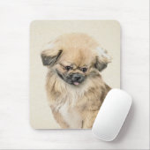 Pekingese schildering - Kute Original Dog Art Muismat (Met muis)