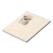 Pekingese schildering - Kute Original Dog Art Notitieblok (Linkerzijde)