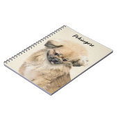 Pekingese schildering - Kute Original Dog Art Notitieboek (Linkerzijde)