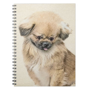 Pekingese schildering - Kute Original Dog Art Notitieboek