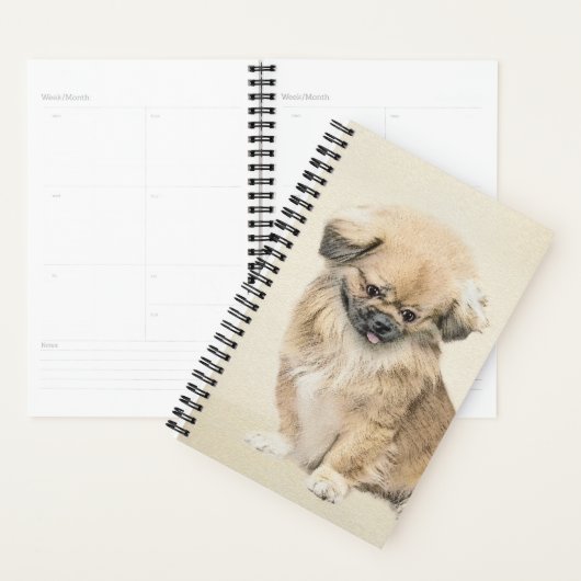 Pekingese schildering - Kute Original Dog Art Planner (Display)