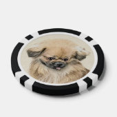 Pekingese schildering - Kute Original Dog Art Poker Chips (Enkel)