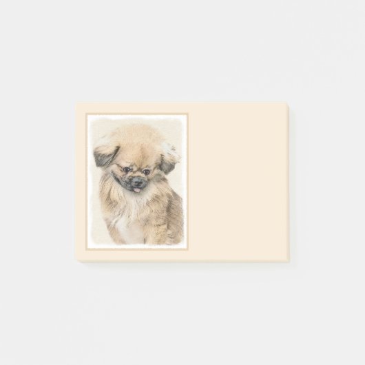 Pekingese schildering - Kute Original Dog Art Post-it® Notes (Voorkant)