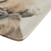Pekingese schildering - Kute Original Dog Art Snijplank (Hoek)
