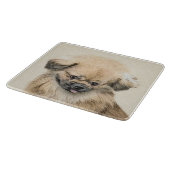 Pekingese schildering - Kute Original Dog Art Snijplank (Hoek)