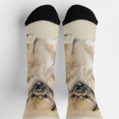 Pekingese schildering - Kute Original Dog Art Sokken (Top)