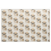 Pekingese schildering - Kute Original Dog Art Stof (Fat Quarter)