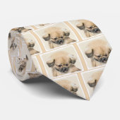 Pekingese schildering - Kute Original Dog Art Stropdas (Opgerold)