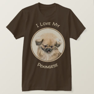 Pekingese schildering - Kute Original Dog Art T-shirt