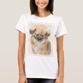 Pekingese schildering - Kute Original Dog Art T-shirt (Voorkant)