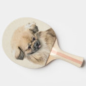 Pekingese schildering - Kute Original Dog Art Tafeltennisbatje (Zijkant)