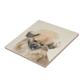 Pekingese schildering - Kute Original Dog Art Tegeltje (Zijkant)