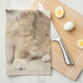 Pekingese schildering - Kute Original Dog Art Theedoek (Quarter Fold)