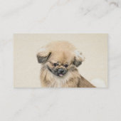 Pekingese schildering - Kute Original Dog Art Visitekaartje (Achterkant)